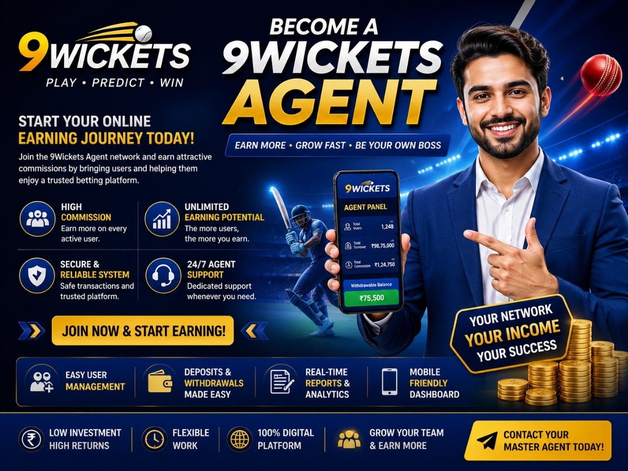 9Wickets Agent Full Overview, Benefits, Registration Process