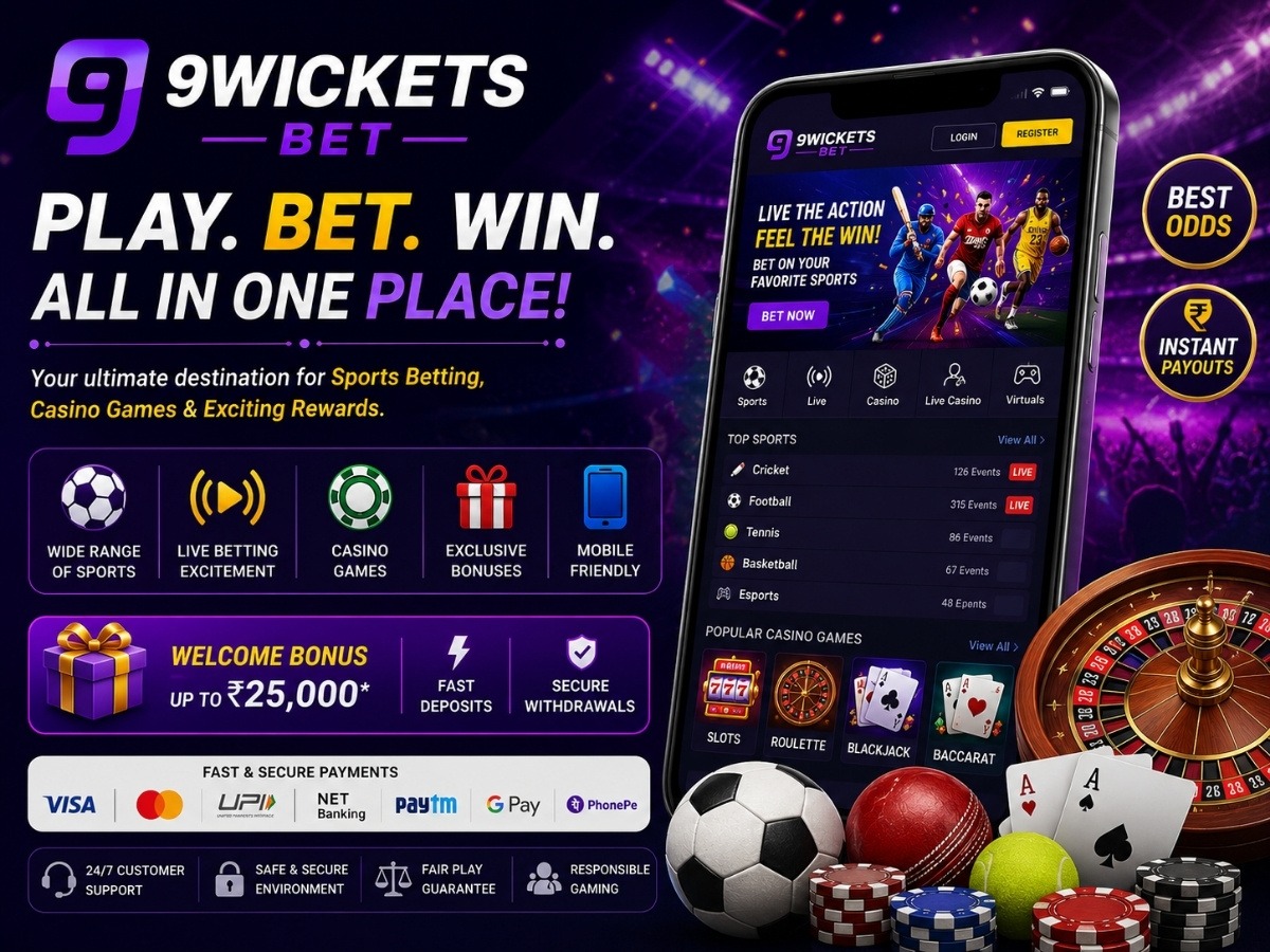 9Wickets Bet Complete Overview of Sports Betting, Casino Games.