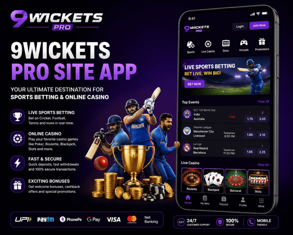 9Wickets Pro Site App