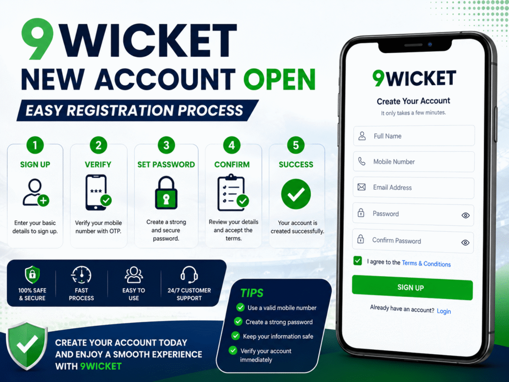 9wicket New Account Open