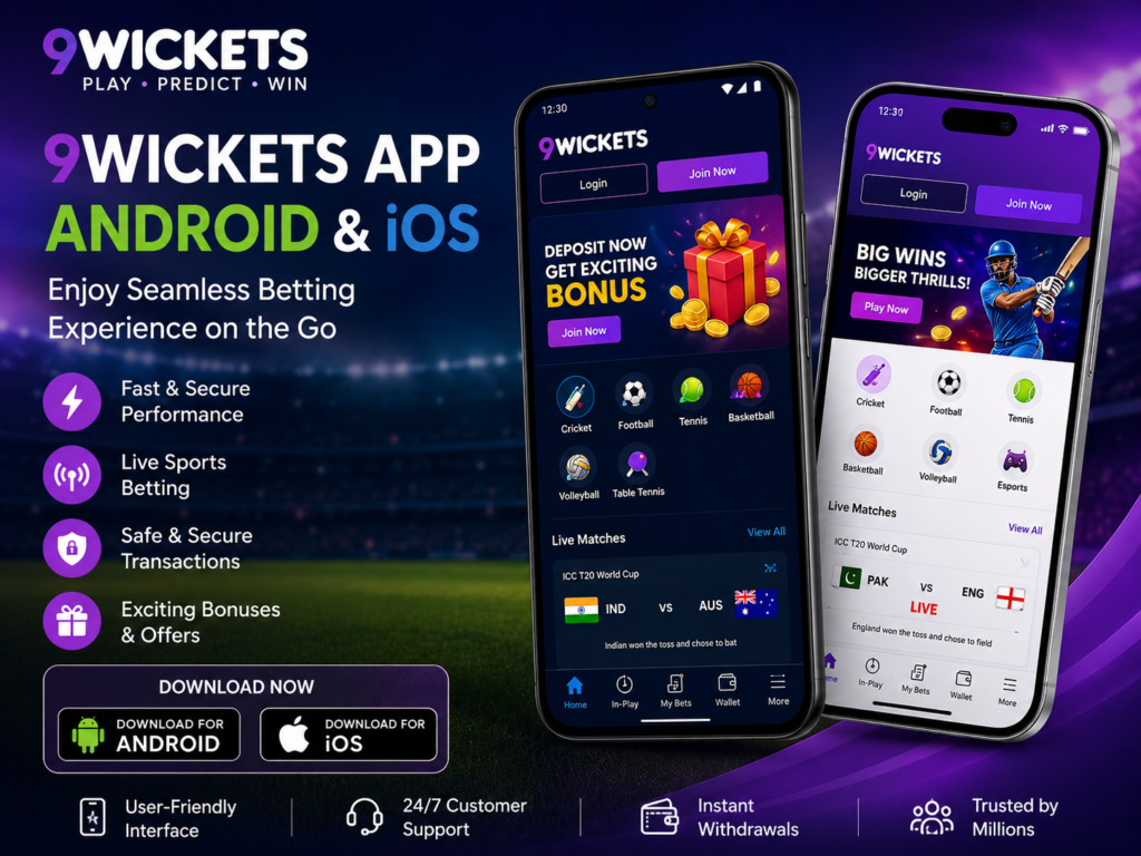 9Wickets App Android & iOS
