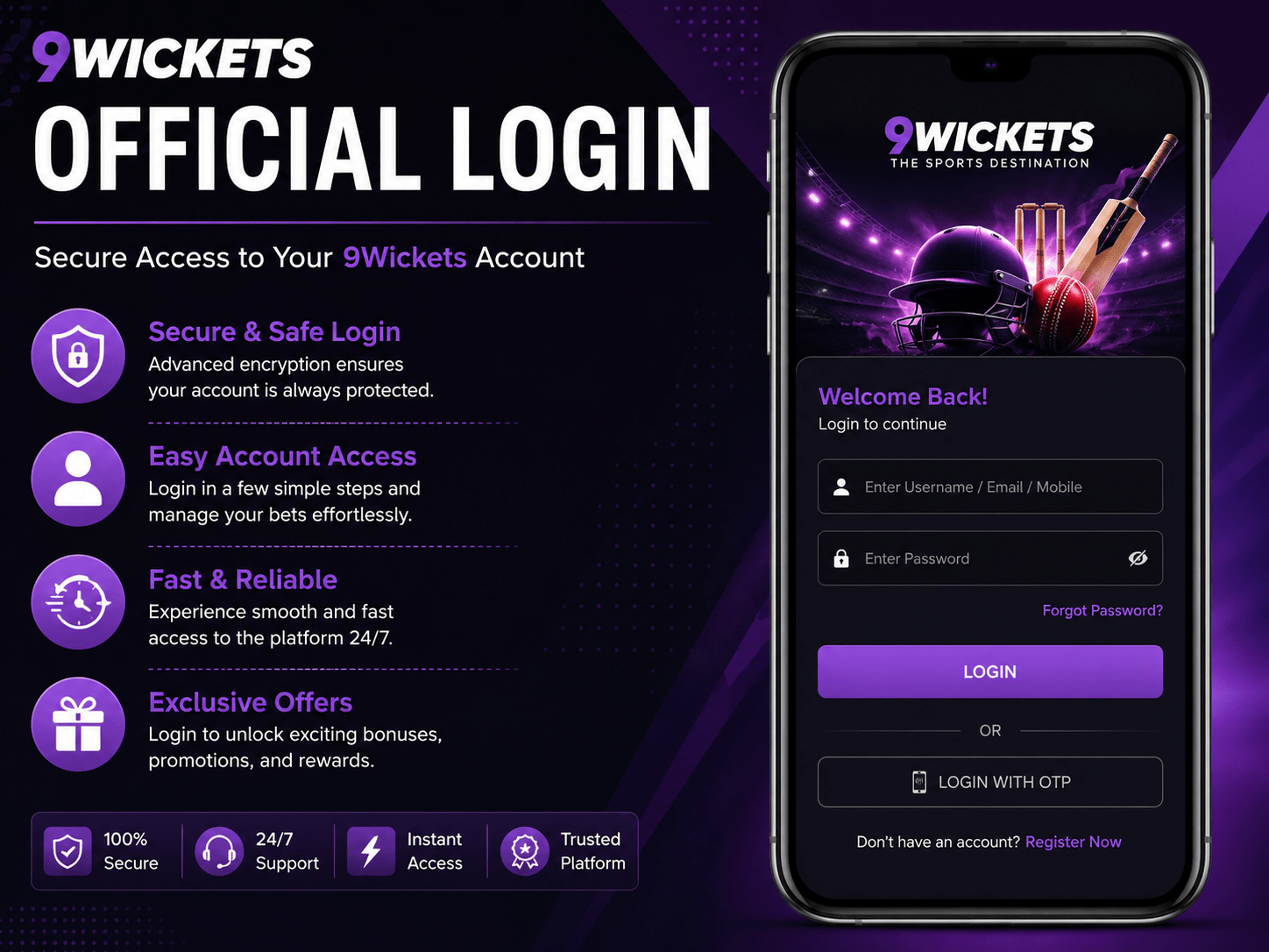 9Wickets Bet Official Login: Safe Sign-In, Mobile Access Account.