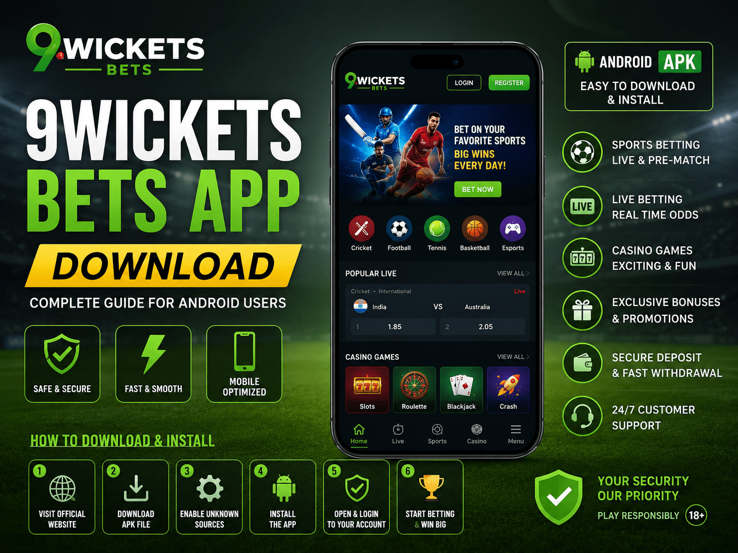 9Wickets Bets App Download Guide for Android Users