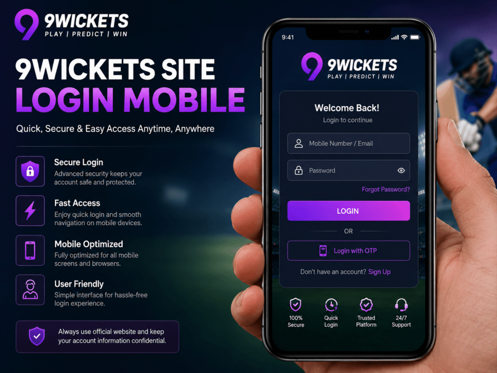 9Wickets Site Login Mobile