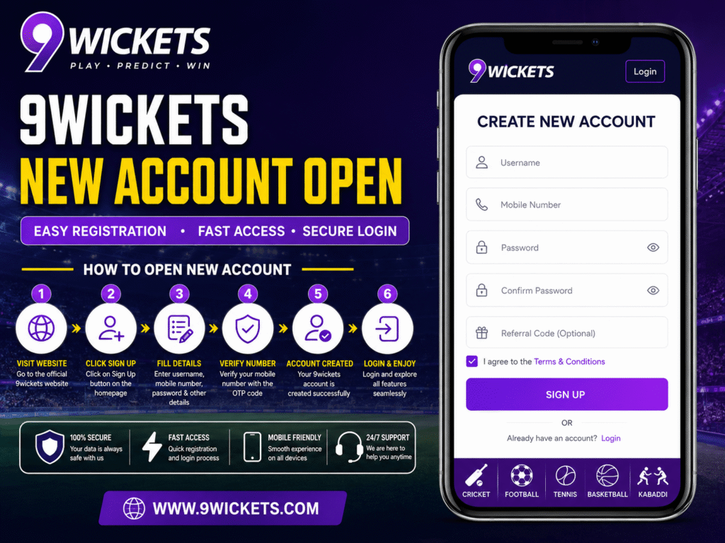9Wickets New Account Open