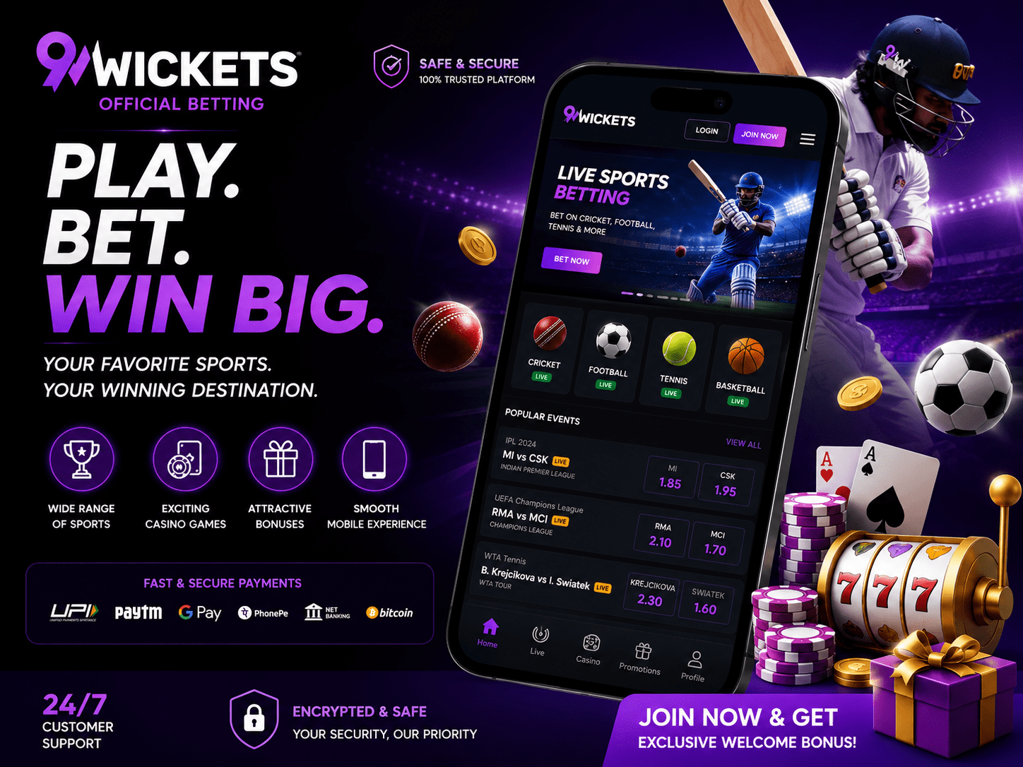 9Wickets Official Betting Guide for Sports and Casino Players