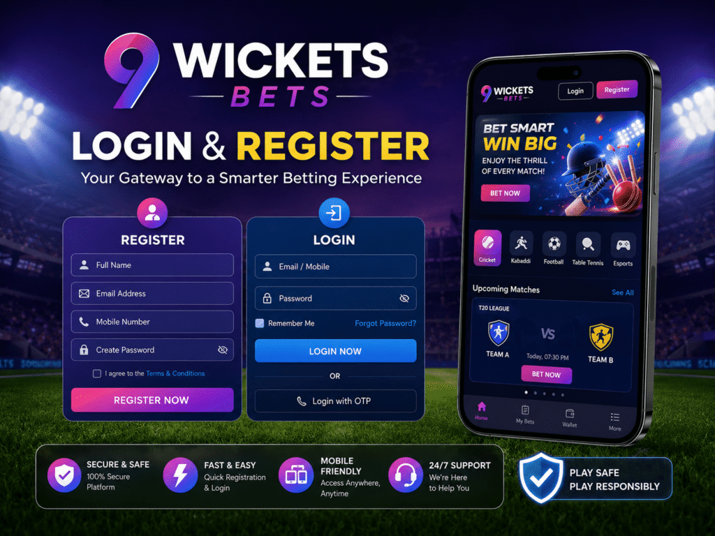 9wickets Bets Login Register