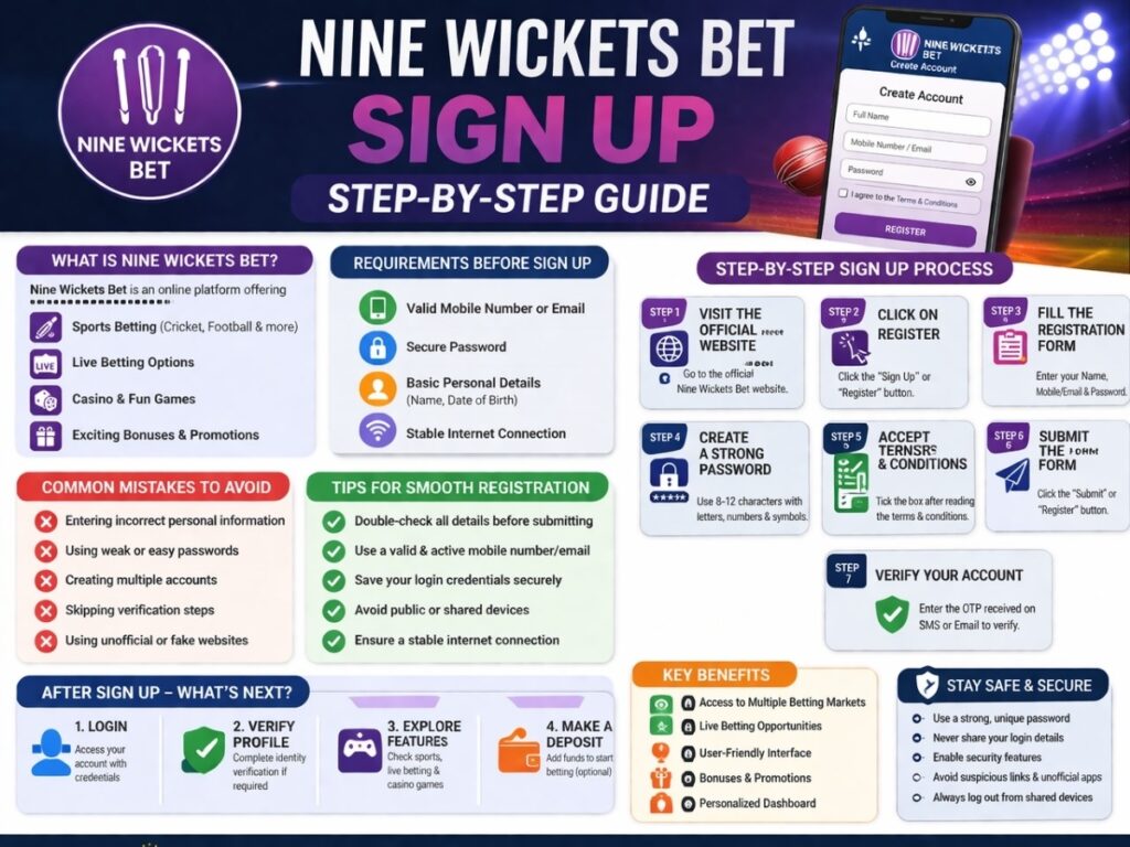 Nine Wickets Bet Sign Up