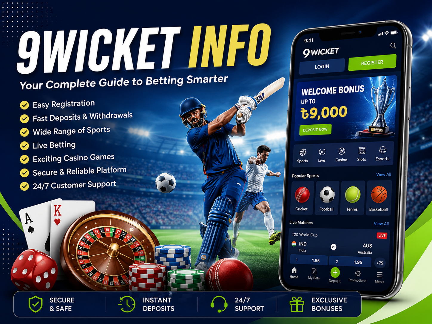 9Wicket Info: Guide to Registration, Login, Features, Betting Tips